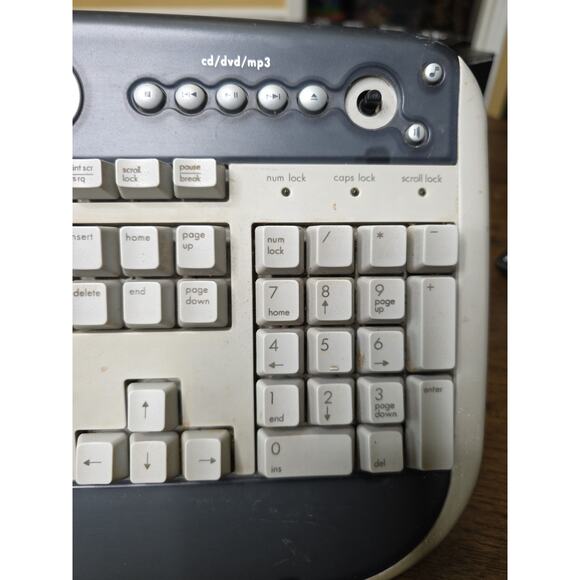 HP 5308 USB Keyboard Wired w Multimedia Buttons VTG Original-Works! - Picture 9 of 16